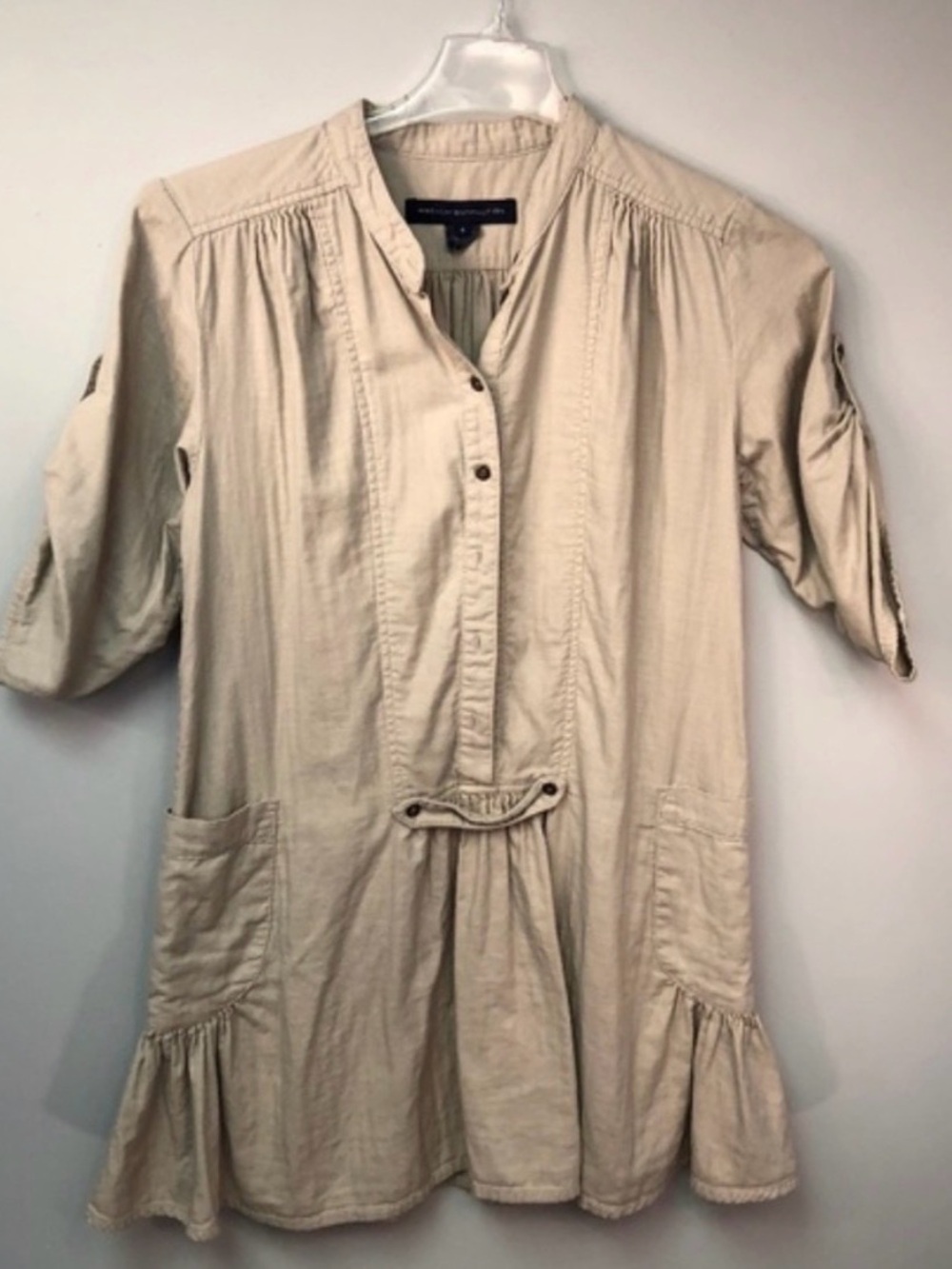 French Connection | Beige Short Shirt Dress